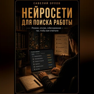 Обложка книги «Нейросети для поиска работы. Резюме, отклик, собеседование - так, чтобы вам отвечали.»