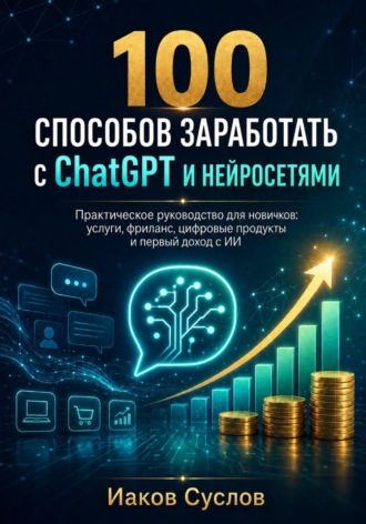 Обложка книги «100 способов заработать с ChatGPT и нейросетями»