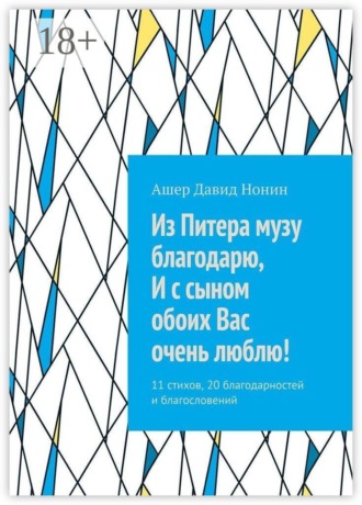 Обложка книги «Из Питера музу благодарю, И с сыном обоих Вас очень люблю! 11 стихов, 20 благодарностей и благословений»