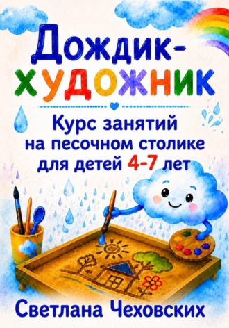 Обложка книги «Дождик-художник. Курс занятий на песочном столике для детей 4-7 лет»