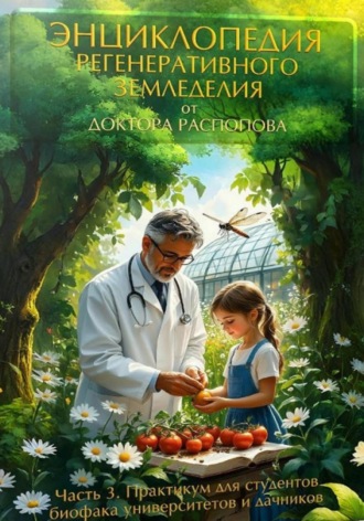 Обложка книги «Энциклопедия регенеративного земледелия от Доктора Распопова Часть 3 (практикум для студентов биофака университетов и дачников»
