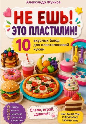 Обложка книги ««Не ешь! Это пластилин! 10 вкусных блюд для пластилиновой кухни»»