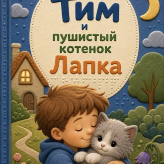 Обложка книги «Тим и пушистый котенок Лапка.Сказки для слабовидящих детей.»