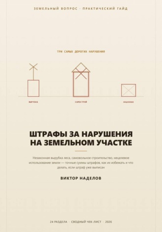 Обложка книги «Штрафы за нарушения на земельном участке»