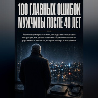 Обложка книги «100 главных ошибок мужчины после 40 лет. Реальные примеры из жизни, последствия и пошаговые инструкции, как делать правильно. Практические советы, упражнения и чек-листы.»