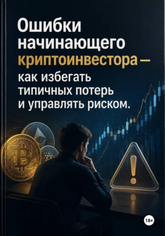 Обложка книги «Ошибки начинающего криптоинвестора — как избегать типичных потерь и управлять риском.»