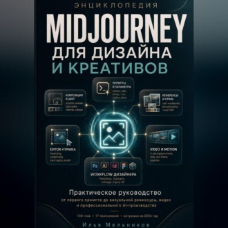 Обложка книги ««Энциклопедия Midjourney для дизайна и креативов»»