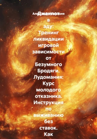 Обложка книги «Джекпот в аду: Тренинг ликвидации игровой зависимости от Безумного Бродяги. Лудомания: Курс молодого отказника. Инструкция по выживанию без ставок. Как я убил в себе игрока за несколько дней»