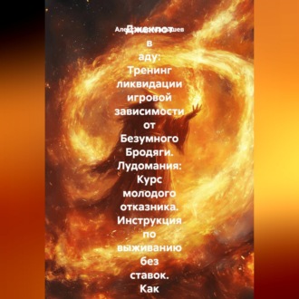 Обложка книги «Джекпот в аду: Тренинг ликвидации игровой зависимости от Безумного Бродяги. Лудомания: Курс молодого отказника. Инструкция по выживанию без ставок. Как я убил в себе игрока за несколько дней»