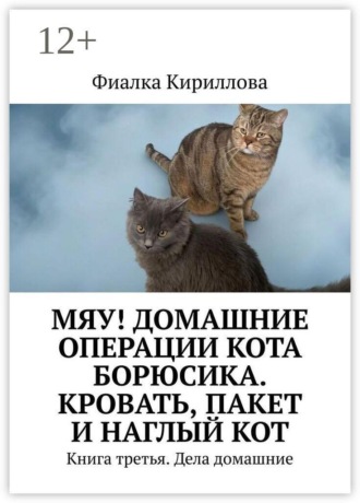 Обложка книги «Мяу! Домашние операции кота Борюсика. Кровать, пакет и наглый кот. Книга третья. Дела домашние»