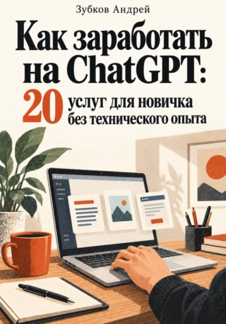 Обложка книги «Как заработать на ChatGPT: 20 услуг для новичка без технического опыта»