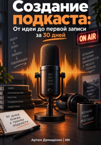 Обложка книги «Создание подкаста: От идеи до первой записи за 30 дней»