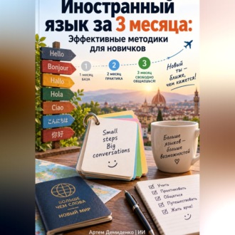 Обложка книги «Иностранный язык за 3 месяца: Эффективные методики для новичков»