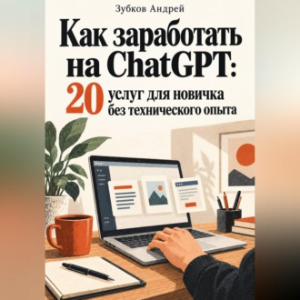 Обложка книги «Как заработать на ChatGPT: 20 услуг для новичка без технического опыта»