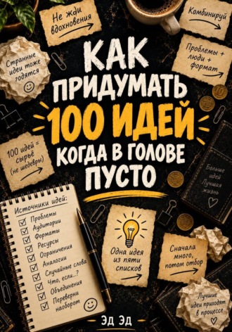 Обложка книги «Как придумать 100 идей, когда в голове пусто»