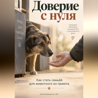 Обложка книги «Доверие с нуля: Как стать семьёй для животного из приюта»
