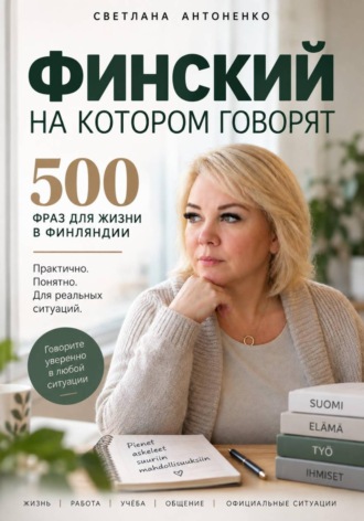 Обложка книги «Финский, на котором говорят. 500 фраз для жизни в Финляндии.»