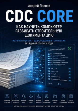 Обложка книги «CDC Core. Как научить компьютер разбирать строительную документацию»