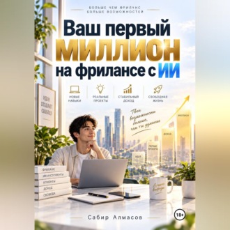 Обложка книги «Ваш первый миллион с ИИ на фрилансе»