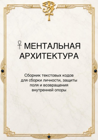 Обложка книги «Сборник «Ментальная Архитектура»»
