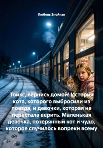 Обложка книги «Твикс, вернись домой! История кота, которого выбросили из поезда, и девочки, которая не перестала верить. Маленькая девочка, потерянный кот и чудо, которое случилось вопреки всему»