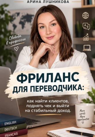 Обложка книги «Фриланс для переводчика: как найти клиентов, поднять чек и выйти на стабильный доход.»
