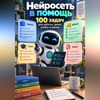 Обложка книги «Нейросеть в помощь: 100 задач для работы, денег, учебы и жизни»