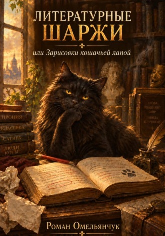 Обложка книги «Литературные шаржи, или Зарисовки кошачьей лапой»