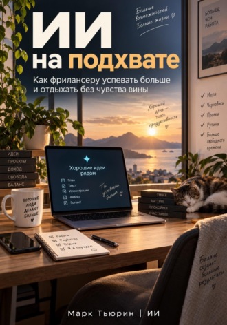 Обложка книги «ИИ на подхвате: Как фрилансеру успевать больше и отдыхать без чувства вины»