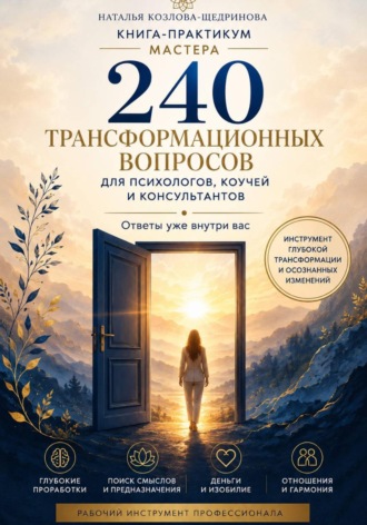 Обложка книги «Книга-практикум мастера: 240 трансформационных вопросов для психологов, коучей и консультантов»