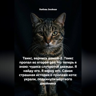 Обложка книги «Твикс, вернись домой-2. Твикс пропал во второй раз. Но теперь я знаю: чудеса случаются дважды. Я найду его. Я верну его. Самая страшная история о пропаже кота: украли, подкинули мёртвого двойника»