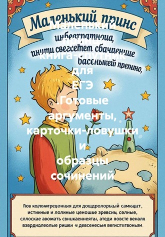Обложка книги «Маленький принц: книга-спутник для ЕГЭ. Готовые аргументы, карточки-ловушки и образцы сочинений»