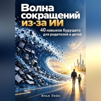 Обложка книги «Волна сокращений из-за ИИ. 40 навыков будущего для родителей и детей»