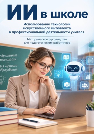 Обложка книги «Использование технологий искусственного интеллекта в профессиональной деятельности учителя: правовые и этические аспекты Российской Федерации»