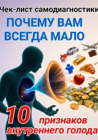 Обложка книги «Чек-лист самодиагностики ПОЧЕМУ ВАМ ВСЕГДА МАЛО 10 признаков внутреннего голода»