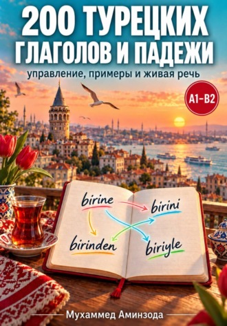 Обложка книги «200 турецких глаголов и падежи: управление, примеры и живая речь»