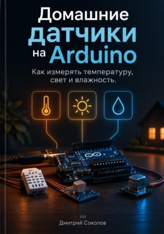 Обложка книги «Домашние датчики на Arduino: Как измерять температуру, свет и влажность»