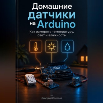 Обложка книги «Домашние датчики на Arduino: Как измерять температуру, свет и влажность»
