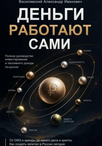 Обложка книги «ДЕНЬГИ РАБОТАЮТ САМИ: полное руководство инвестирования и пассивного дохода по-русски От ОФЗ и аренды до своего дела и крипты. Как создать капитал в России сегодня.»