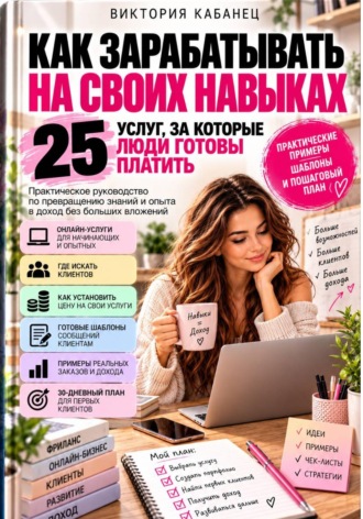 Обложка книги «Как зарабатывать на своих навыках: 25 услуг, за которые люди готовы платить»