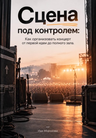 Обложка книги «Сцена под контролем. Как организовать концерт от первой идеи до полного зала»