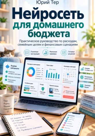 Обложка книги «Нейросеть для домашнего бюджета: Практическое руководство по расходам, семейным целям и финансовым сценариям»