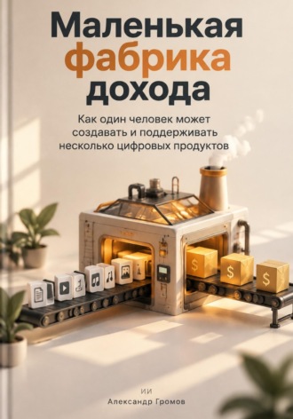 Обложка книги «Маленькая фабрика дохода: Как один человек может создавать и поддерживать несколько цифровых продуктов»