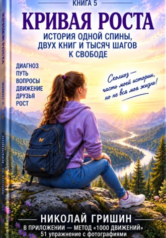 Обложка книги «Кривая роста. История одной спины, двух книг и тысяч шагов к свободе»
