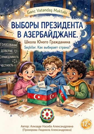 Обложка книги «Выборы президента в Азербайджане. Школа юного гражданина»