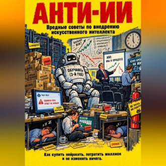 Обложка книги «Анти-ИИ. Вредные советы по внедрению искусственного интеллекта (Как купить нейросеть, потратить миллион и не изменить ничего)»