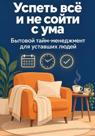 Обложка книги «Успеть всё и не сойти с ума. Бытовой тайм-менеджмент для уставших людей»