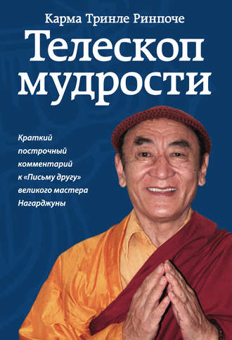 Обложка книги «Телескоп мудрости. Краткий построчный комментарий к «Письму другу» великого мастера Нагарджуны»