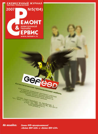 Обложка книги «Ремонт и Сервис электронной техники №05/2007»