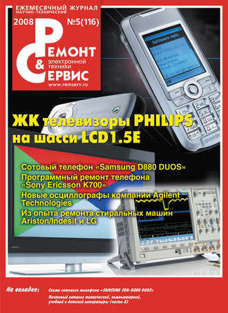Обложка книги «Ремонт и Сервис электронной техники №05/2008»